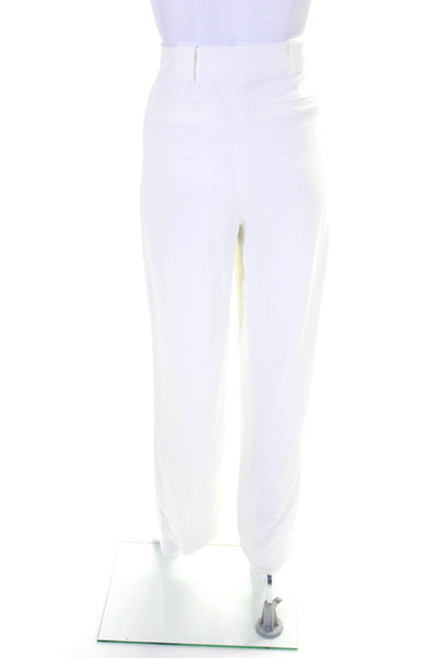 Sir. Women's Hook Closure Pleated Front Straight Leg Dress Pant White Size 0