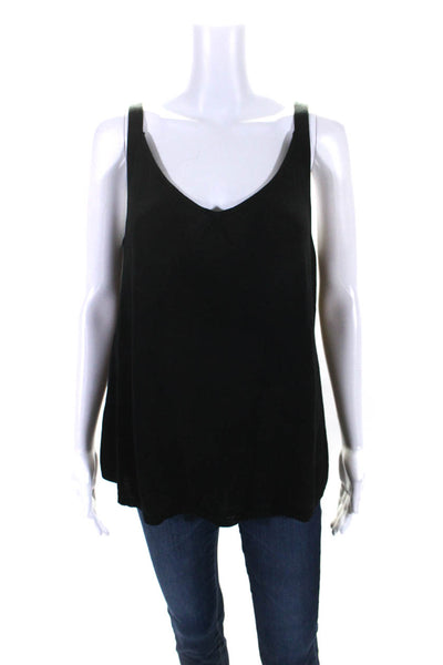 Eileen Fisher Women's Scoop Neck Sleeveless Sweater Tank Top Black Size L