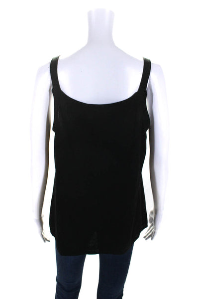 Eileen Fisher Women's Scoop Neck Sleeveless Sweater Tank Top Black Size L