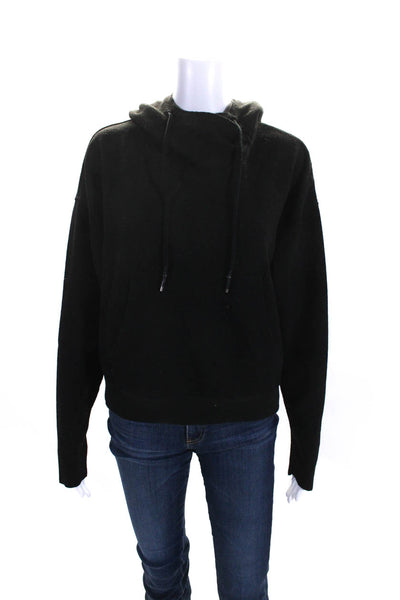 Sundays Two Womens Front Pocket Long Sleeve Pullover Hoodie Black Size S