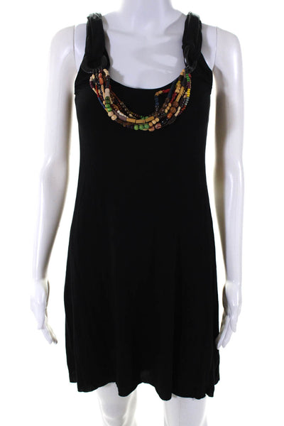 Bailey 44 Womens Black Beaded Scoop Neck Sleeveless Mini A-Line Dress Size XSS