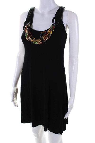 Bailey 44 Womens Black Beaded Scoop Neck Sleeveless Mini A-Line Dress Size XSS