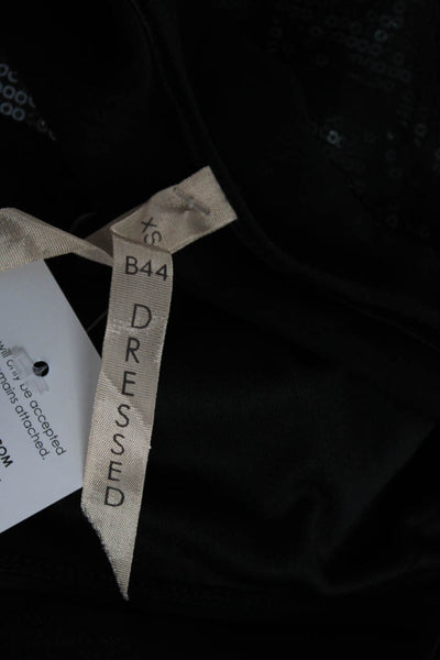 Bailey 44 Womens Black Silk Sequins Scoop Neck Sleeveless Mini Dress Size XS