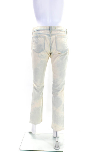 J Brand Womens Cotton Tie Dye Distress Buttoned Straight Pants Beige Size EUR25