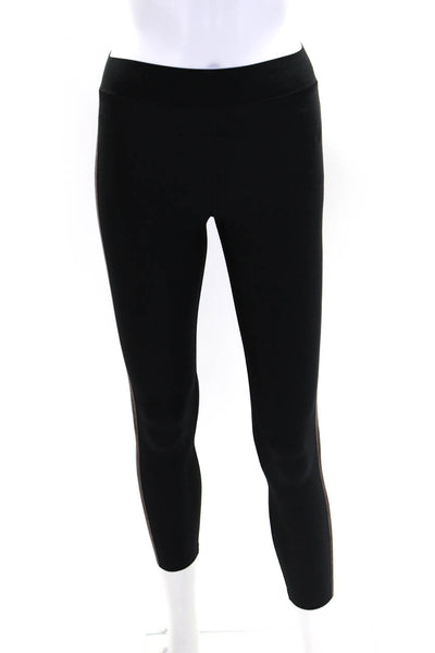 Ultracor Womens Stretch Sparkly Mid-Rise Activewear Leggings Black Size S