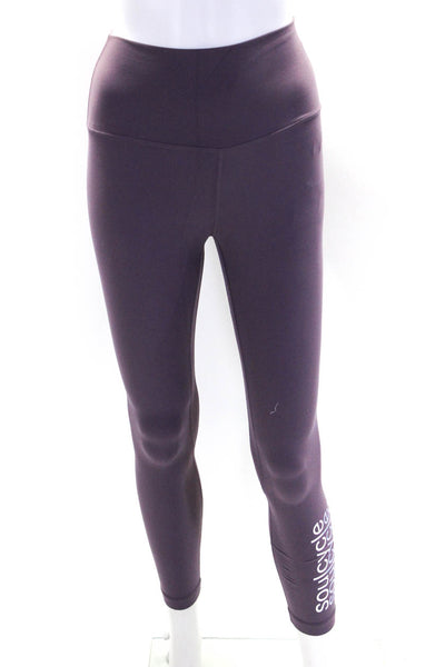 Lululemon x Soul Cycle Womens Mid-Rise Activewear Ankle Leggings Purple Size 4