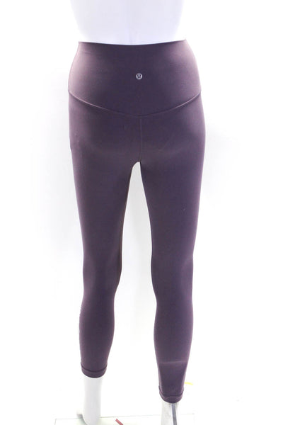 Lululemon x Soul Cycle Womens Mid-Rise Activewear Ankle Leggings Purple Size 4