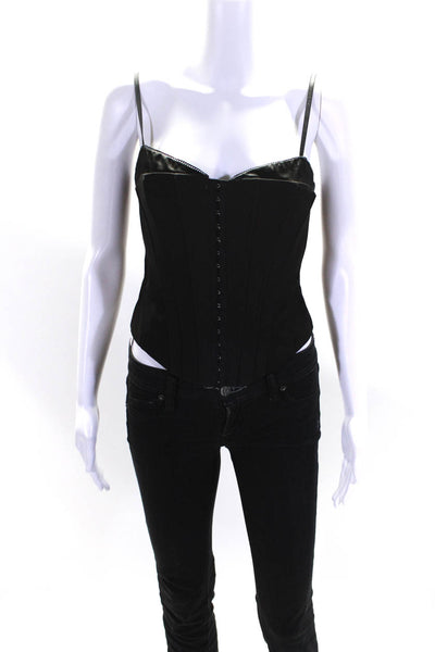 I. Am. Gia. Women's Spaghetti Straps Corset Blouse Black Size XS