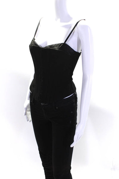 I. Am. Gia. Women's Spaghetti Straps Corset Blouse Black Size XS