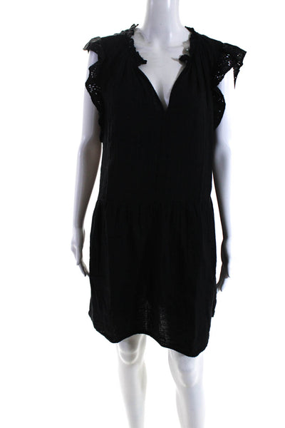 Velvet by Graham & Spencer Womens Cotton Cap Sleeve A-line Dress Black Size M