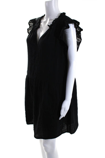 Velvet by Graham & Spencer Womens Cotton Cap Sleeve A-line Dress Black Size M