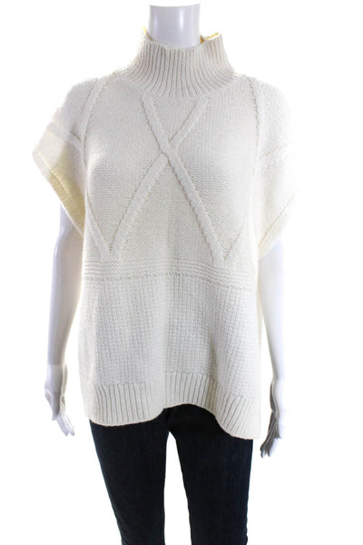 Madewell Womens Linen Long Sleeve Cropped Pullover Sweater Beige Size XL