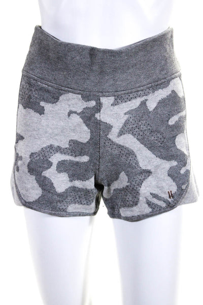 Kit And Ace Womens Silk Camouflage Elastic Slip-On Casual Shorts Gray Size 6