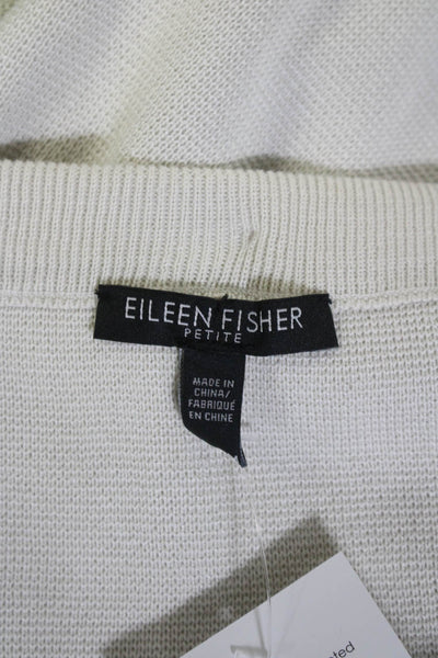 Eileen Fisher Womens Unlined Silk Blend Knit Elastic Waist Skirt Beige Size PM