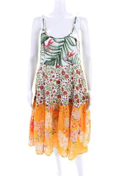 Roller Rabbit Womens Cotton Floral Print Scoop Neck Sundress Multicolor Size XS
