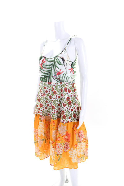 Roller Rabbit Womens Cotton Floral Print Scoop Neck Sundress Multicolor Size XS