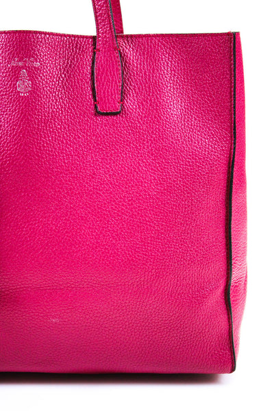 Mark Cross Womens Fuschia Leather Open Medium Shoulder Tote Bag Handbag