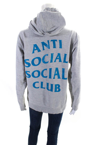 Anti Social Social Club Women's Hood Long Sleeves Graphic Sweatshirt Gray Size S