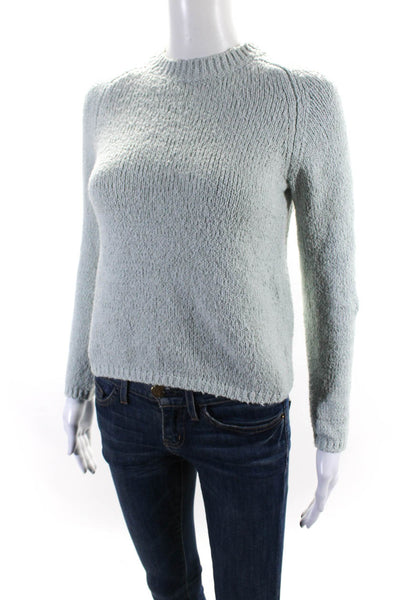 Vince Womens Long Sleeves Sweater Blue Organic Cotton Size Extra Extra Small