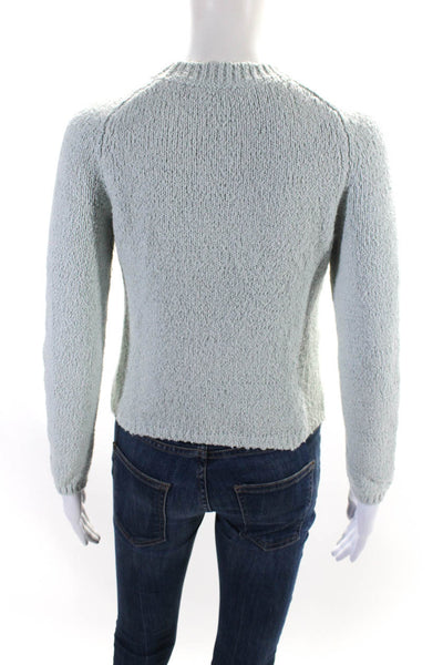 Vince Womens Long Sleeves Sweater Blue Organic Cotton Size Extra Extra Small