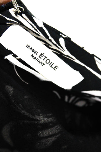 Etoile Isabel Marant Womens Printed A Line Skirt Black White Size EUR 34