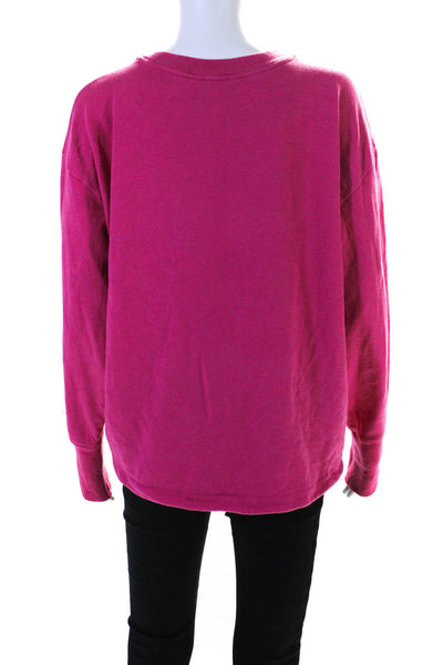 Athleta Womens Pullover Long Sleeve Scoop Neck Sweatshirt Pink Size Extra Large