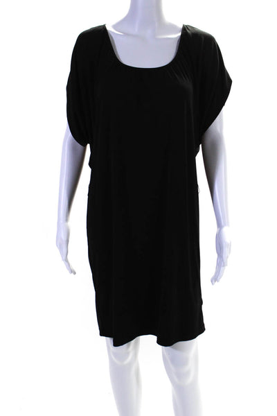 Michael Michael Kors Womens Round Neck Short Sleeve Mini Dress Black Size S