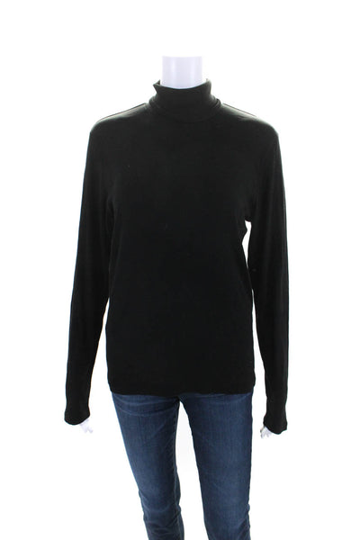 Everlane Womens Cotton Stretch Knit Long Sleeve Turtleneck Top Black Size XL