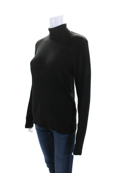 Everlane Womens Cotton Stretch Knit Long Sleeve Turtleneck Top Black Size XL