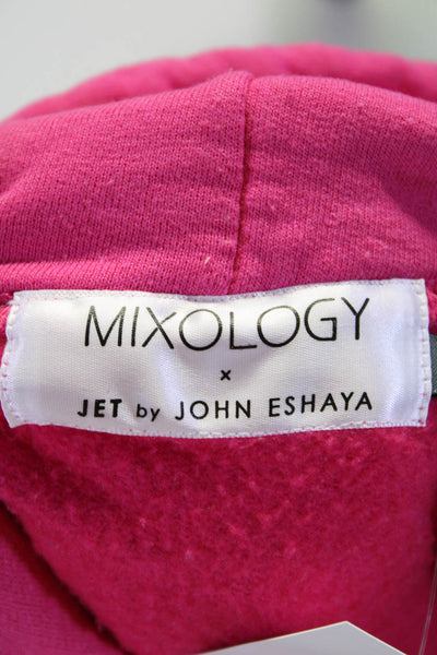 Mixology x Jet John Eshaya Womens Cotton Graphic Pullover Hoodie Pink Size M