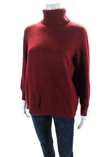 Joie Womens Dark Red Turtleneck Long Sleeve Pullover Sweater Top Size S