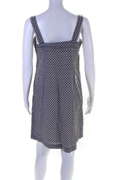 J Crew Womens Cotton Floral Print Square Neck Sleeveless Mini Dress Navy Size 6