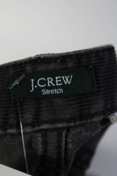 J Crew Womens Cotton Corduroy Five Pocket Straight Leg Pants Gray Size 29R