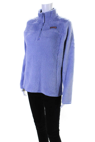 Vineyard Vines Women's High Neck Long Sleeves Pullover Sweater Purple Size M