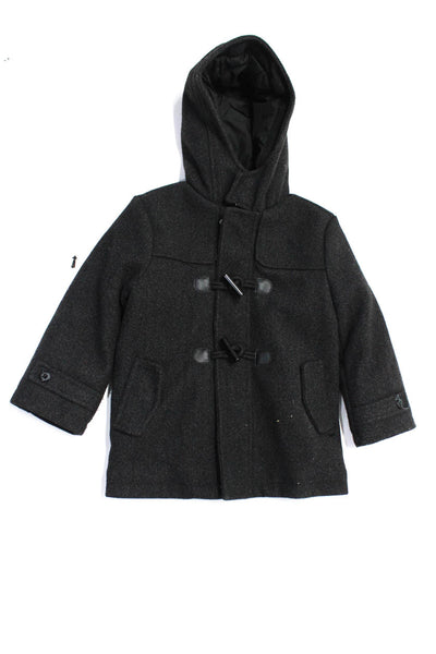 Mayoral Childrens Boys Hooded Toggle Closure Long Sleeves Coat Gray Size 3T