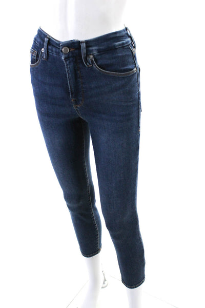 Good American Womens Cotton Denim Petite Skinny Leg Ankle Jeans Blue Size 4