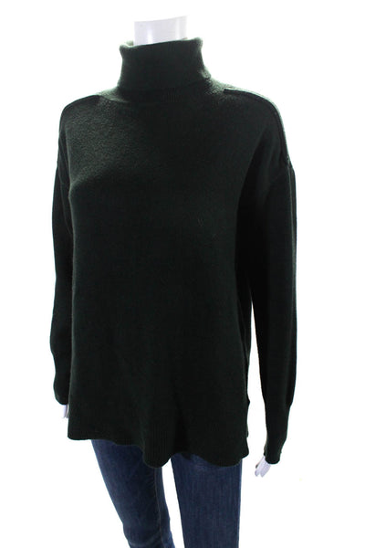 Evereve Womens Dark Green Turtleneck Long Sleeve Pullover Sweater Top Size S