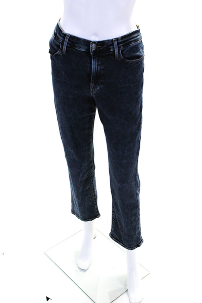 Frame Womens Cotton Le High Straight Dark Washed Leg Jeans Blue Size EUR24