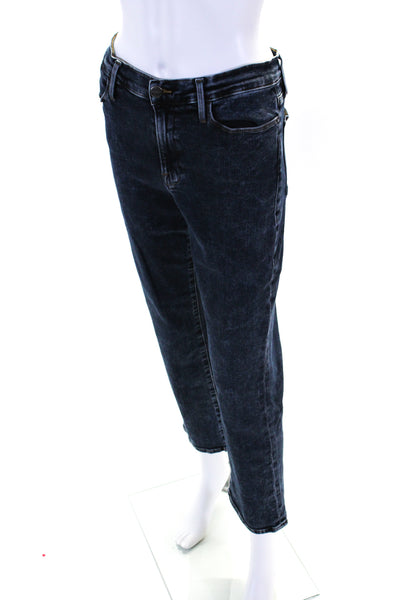 Frame Womens Cotton Le High Straight Dark Washed Leg Jeans Blue Size EUR24