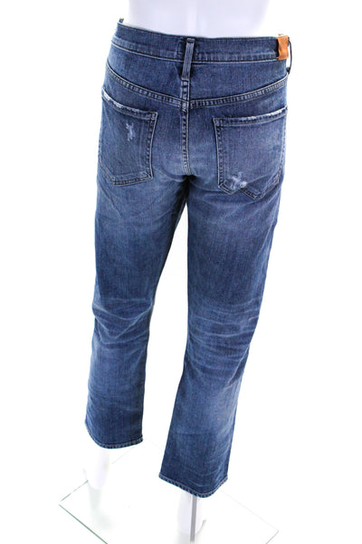 Citizens of Humanity Mens Medium Washed Distress Straight Jeans Blue Size EUR29