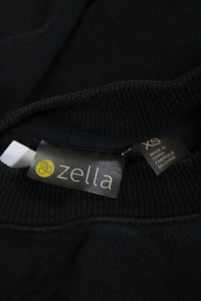 Zella Women's Crewneck Long Sleeves Pullover Sweatshirt Black Size XS