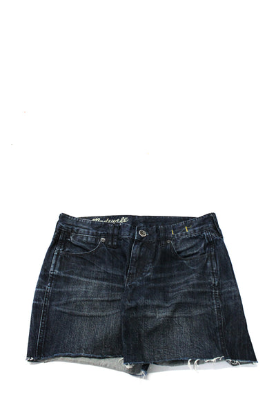 Madewell Women's Five Pockets Cut-Off Dark Wash Denim Short Size 25