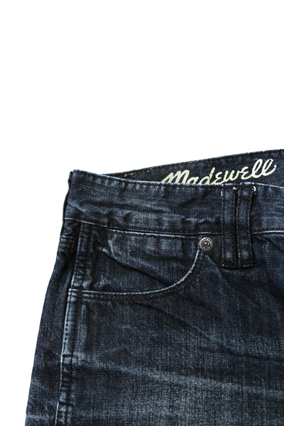 Madewell Women's Five Pockets Cut-Off Dark Wash Denim Short Size 25