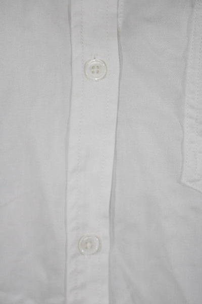 Rails Womens Button Front Long Sleeve Collared Shirt White Size Small