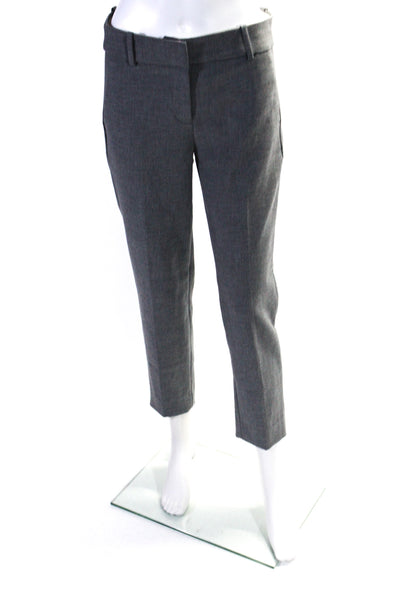 J Crew Womens 365 Gray High Rise Pleated Slim Straight Leg Cameron Pants Size 4