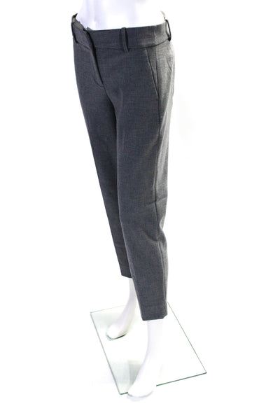 J Crew Womens 365 Gray High Rise Pleated Slim Straight Leg Cameron Pants Size 4