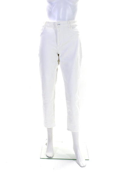 DL1961 Women's Midrise Five Pockets Straight Leg Denim Pant White Size 32