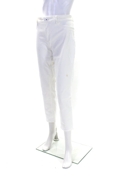 DL1961 Women's Midrise Five Pockets Straight Leg Denim Pant White Size 32