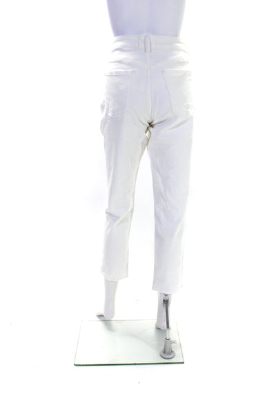 DL1961 Women's Midrise Five Pockets Straight Leg Denim Pant White Size 32