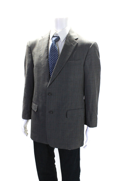 Hart Schaffner Marx Men's Long Sleeves Lined Two Button Jacket Gray Size 41